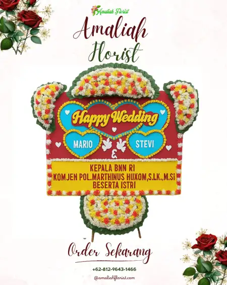 Papan Bunga Pernikahan Ketapat Bening